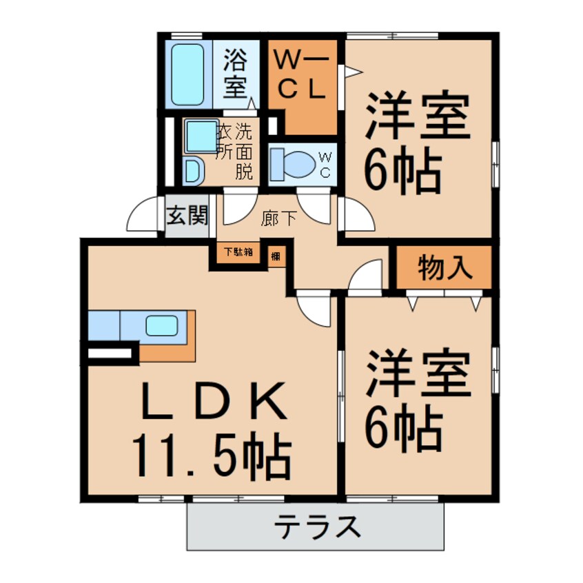 間取図 メルベーユ・ボヌールＡ・B・C・D棟