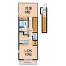 ラ・クラインⅢ 1LDKの間取り