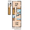 ユースハイムⅡ 1LDKの間取り