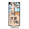 カンペチア 1Kの間取り