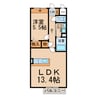 アムール２７８４ 1LDKの間取り