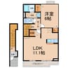 カーサ　エレガンテⅡ 1LDKの間取り