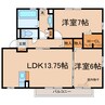 フォレスタＢ棟 2LDKの間取り