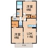 カトルセゾンA・B 2LDKの間取り