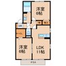 カトルセゾンA・B 2LDKの間取り