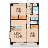 エスペランサドミール 2LDKの間取り