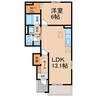 アルモニー 1LDKの間取り