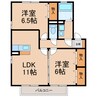 ルミエール 2LDKの間取り