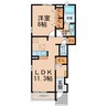 エスペランサ 1LDKの間取り