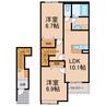 パナテルメゾン 2LDKの間取り