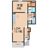 プレジールⅠ・Ⅱ 1LDKの間取り