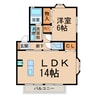 ソシア 1LDKの間取り