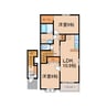 エルムⅡ 2LDKの間取り