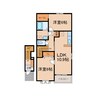 エルムⅡ 2LDKの間取り