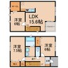 舟津廣田1078-1ＫＯＤＡＴＥＸⅡ 3LDKの間取り
