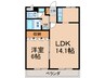 クレディール・アイ 1LDKの間取り