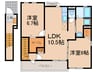 ドゥーハウスＸ 2LDKの間取り