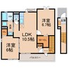 ドゥーハウスＸ 2LDKの間取り