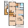 エトランゼＴ 2LDKの間取り