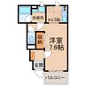 ミジュール 1Kの間取り