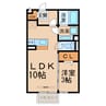 アムールハイツ Ｂ棟 1LDKの間取り