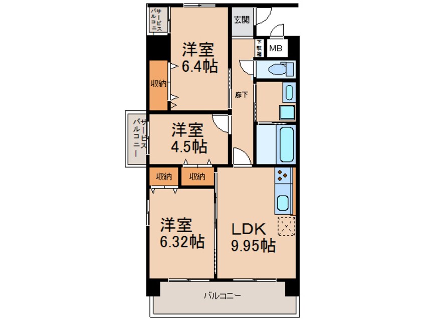 間取図 黄金マンション