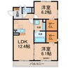 プライド＆グローリー 2LDKの間取り