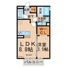プチマノワール 1LDKの間取り