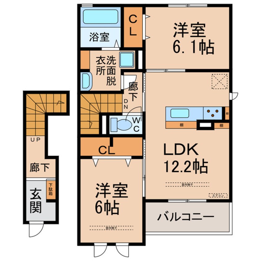 間取図 アンバーコート文津