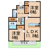 Ballotin 2LDKの間取り