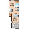 ブリーゼ（Bｒｉｓｅ） 1LDKの間取り
