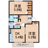 Ｄｏｍａｉｎ　A棟 2DKの間取り