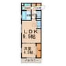 マンションコクーン20 1LDKの間取り