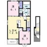 ストラータB 2LDKの間取り