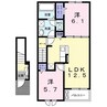 バイオレット 2LDKの間取り