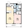 レグルスK 1LDKの間取り
