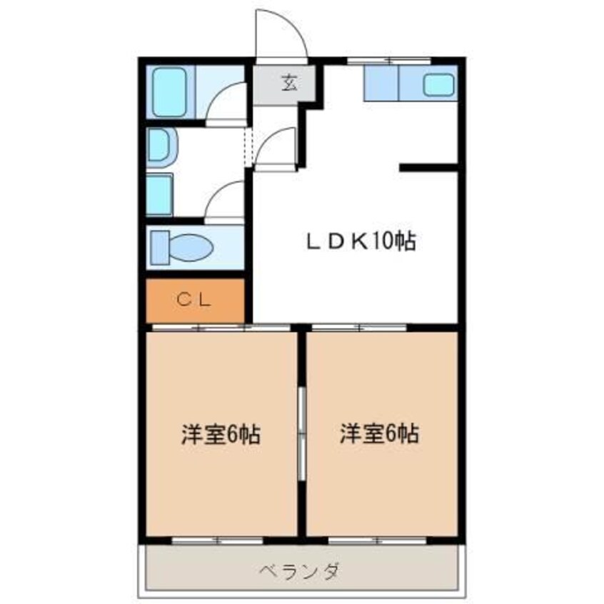 間取図 名鉄広見線/新可児駅 徒歩12分 2階 築35年