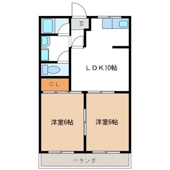 間取図 名鉄広見線/新可児駅 徒歩12分 2階 築35年