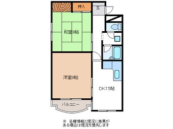 間取図 高山本線（岐阜県内）/美濃太田駅 徒歩25分 2階 築34年