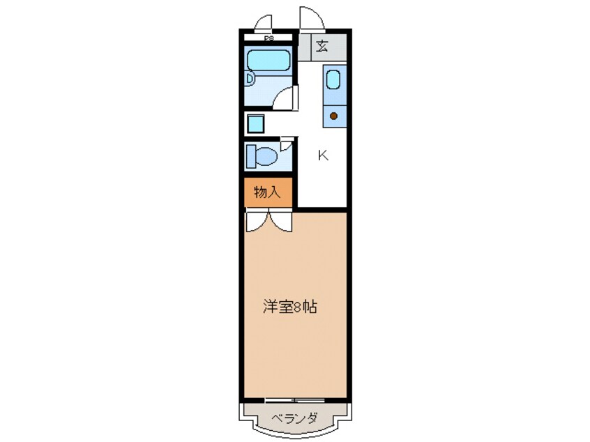 間取図 長良川鉄道越美南線/前平公園駅 徒歩15分 2階 築33年