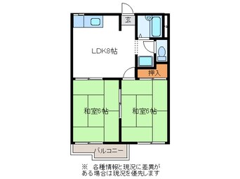 間取図 名鉄広見線/新可児駅 徒歩33分 2階 築36年