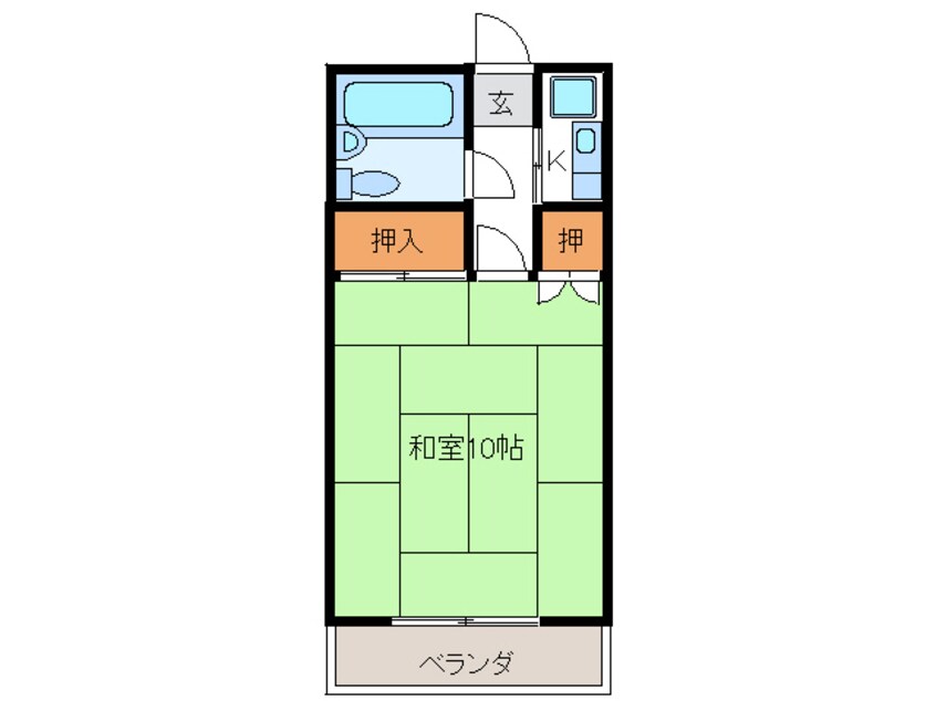 間取図 高山本線（岐阜県内）/美濃太田駅 徒歩4分 1階 築36年