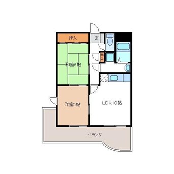 間取図 太多線/美濃太田駅 徒歩8分 6階 築26年