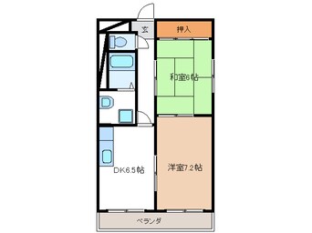 間取図 名鉄犬山線/犬山駅 徒歩15分 1階 築28年