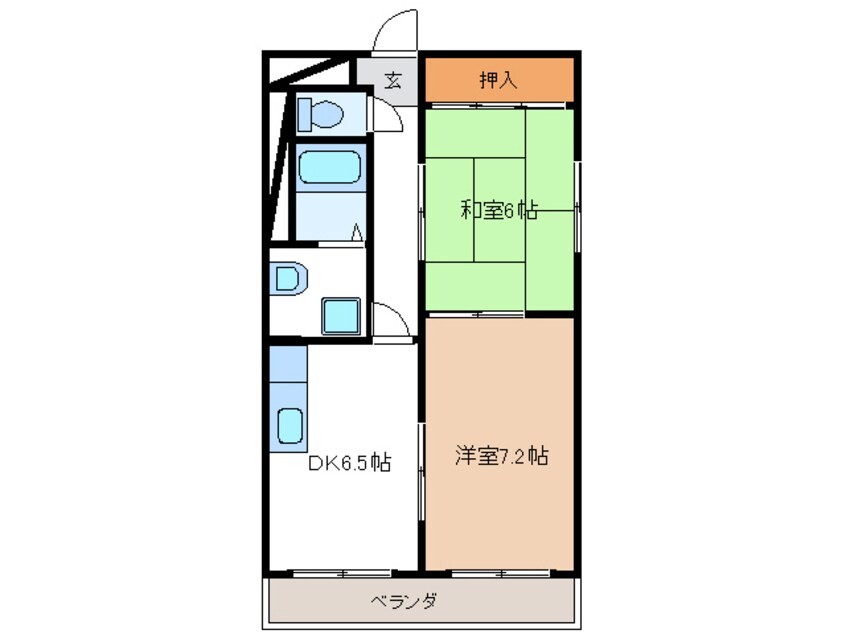 間取図 名鉄犬山線/犬山駅 徒歩15分 1階 築28年