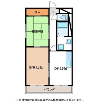 間取図 名鉄犬山線/犬山駅 徒歩15分 3階 築28年