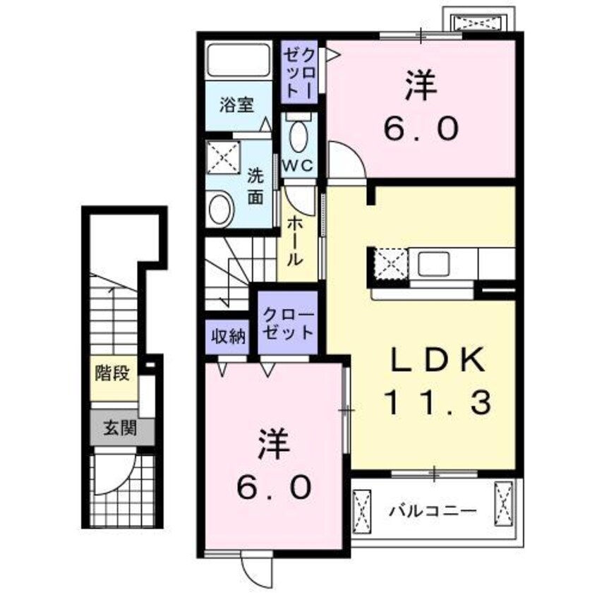 間取図 ハピネスユー可児