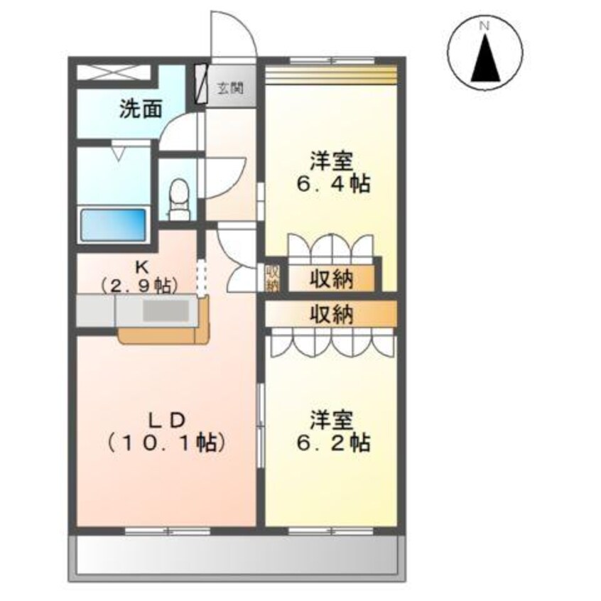 間取図 アクエリア（Ａｑｕａｒｉａ）