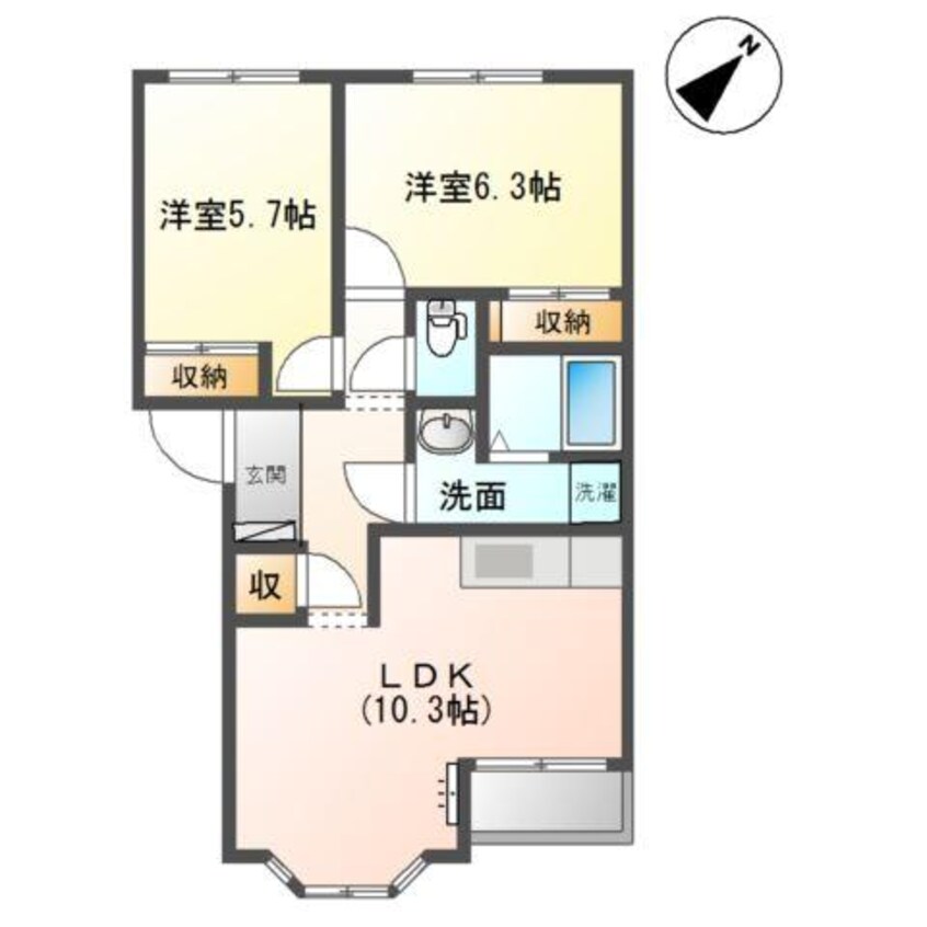 間取図 コーポ　ひまわり