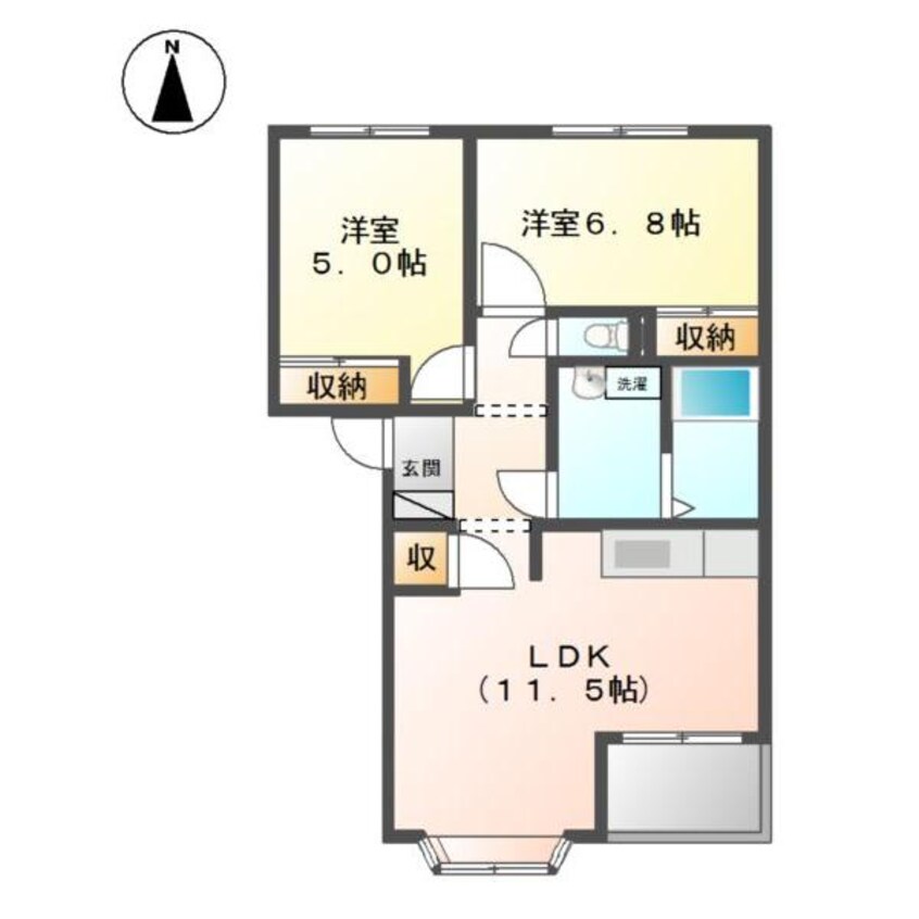 間取図 サン　ソレイユＡ棟